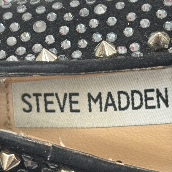 Steve Madden Graanite Studded Black Loafers Size 8 BLO7054A - Picture 6 of 7